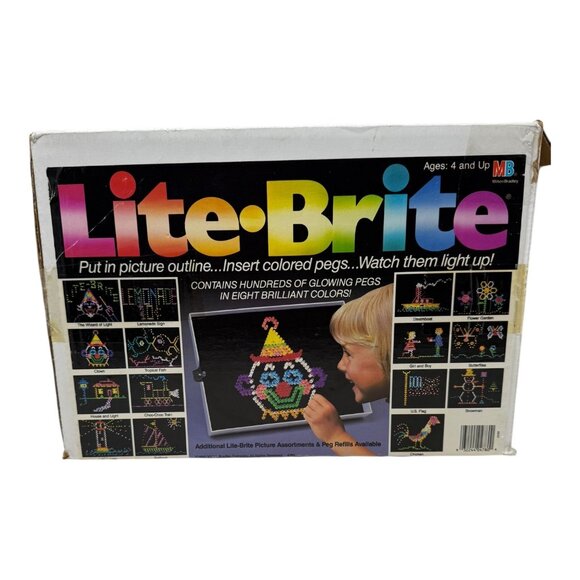 Lite-Brite Original Pictures Box Disney Picture Refills 7/8 in Pegs 1990 Vtg Toy - Picture 14 of 16